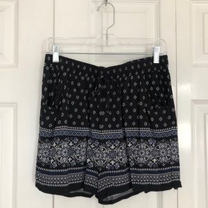 Black and Blue Paisley Shorts